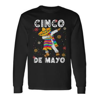 Dabbing Mexican Cinco De Mayo Mexican Fiesta 5 De Mayo Long Sleeve T-Shirt T-Shirt | Mazezy