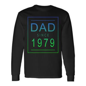 Dad Since 1979 79 Aesthetic Promoted To Daddy Father Bbjypn Long Sleeve T-Shirt | Mazezy