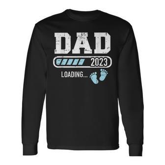 Dad 2023 Loading For Pregnancy Announcement Long Sleeve T-Shirt T-Shirt | Mazezy