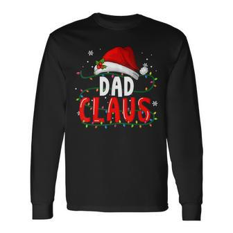 Dad Claus Christmas Famiy Matching Pajamas Team Santa Men Women Long Sleeve T-shirt Graphic Print Unisex - Seseable