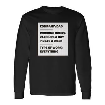 Dad Company Long Sleeve T-Shirt - Monsterry AU