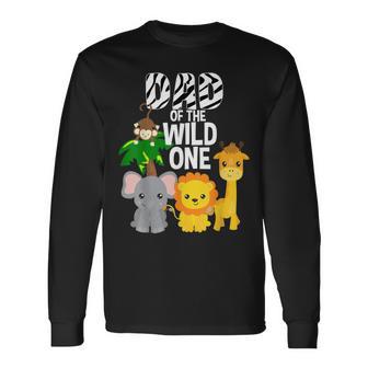 Dad des Wilden Einzigen Zoo-Thema Geburtstag Safari Dschungel Tier Langarmshirts - Seseable