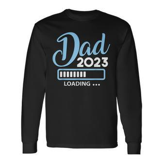 Dad Est 2023 Loading Baby Boy Girl Future New Daddy Long Sleeve T-Shirt - Thegiftio UK
