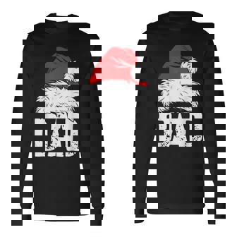 Dad Santa Christmas Family Matching Pajamas Papa Xmas Father V2 Men Women Long Sleeve T-shirt Graphic Print Unisex | Seseable FR