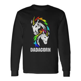 Dadacorn Einhorn Papa Dadunicorn Vatertag Geburtstag Geschenk Langarmshirts - Seseable