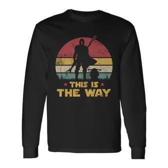 This Is The Way The Dadalorian Dad Vintage Long Sleeve T-Shirt - Monsterry
