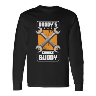 Daddys Garage Buddy Dad Mechanic Car Technician Long Sleeve T-Shirt - Monsterry UK
