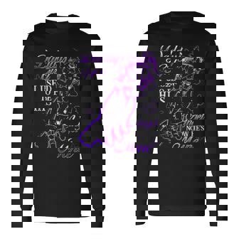 Daddy’S Girl I Used To Be His Angel Bow He’S Mine Butterflies Long Sleeve T-Shirt | Mazezy