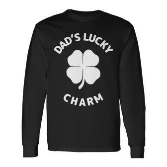 Dad’S Lucky Charm Shamrock Long Sleeve T-Shirt T-Shirt | Mazezy