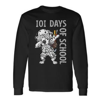 Dalmatian Dog Dabbing 101 Days Of School Dalmatian Dog Teachers 66 Dalmatian Lover Long Sleeve T-Shirt - Monsterry CA
