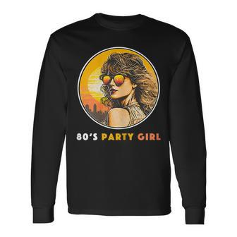 Damen 80S Party Girl Retro Outfit Achtziger Jahre Frauen Langarmshirts - Seseable