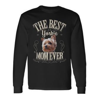 Damen Beste Yorkie Mama Aller Yorkshire Terrier Hund Geschenk Langarmshirts - Seseable