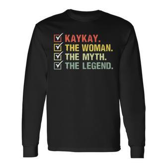 Damen Kaykay Langarmshirts: Die Frau, Der Mythos, Die Legende, Retro Vintage - Seseable