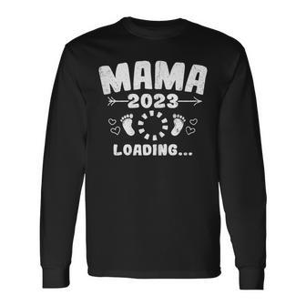 Damen Mama 2023 Loading Mutter Nachwuchs Baby Kinder Geschenk Langarmshirts - Seseable