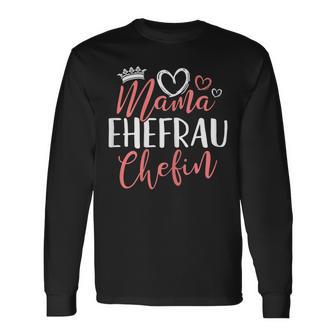 Damen Mama Ehefrau Chefin Lustiges Frauen Muttertag Geschenk Langarmshirts - Seseable