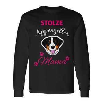 Damen Stolze Appenzeller Mama Sennenhund Hund Langarmshirts - Seseable