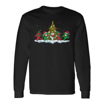 Dancing Bears Santa Elf Bear Xmas Gift Christmas Men Women Long Sleeve T-shirt Graphic Print Unisex | Seseable UK