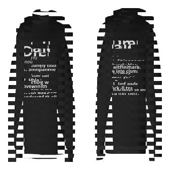 Daniel Definition Personalized Name Birthday V2 Men Women Long Sleeve T-Shirt T-shirt Graphic Print - Thegiftio UK