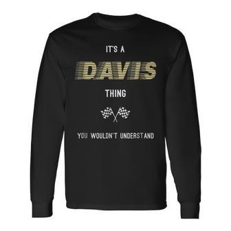 Davis Cool Last Name Names Long Sleeve T-Shirt - Seseable