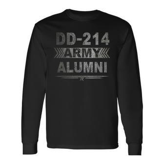 Dd-214 Us Army Alumni Military Veteran Retirement Gifts Men Women Long Sleeve T-shirt Graphic Print Unisex - Seseable