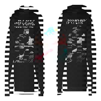 Deep Sea Creatures Educational Future Marine Biologist Men Women Long Sleeve T-Shirt T-shirt Graphic Print - Thegiftio