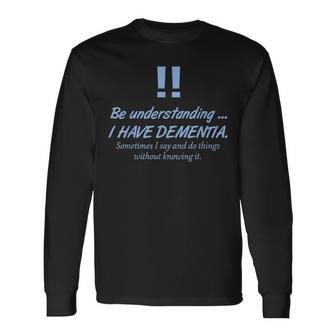 Dementia Alzheimer Warrior Patients Brain Disorder Vintage Long Sleeve T-Shirt - Seseable