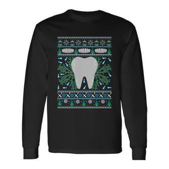 Dental Hygienist Ugly Christmas Cool Holiday Cool Long Sleeve T-Shirt - Monsterry AU