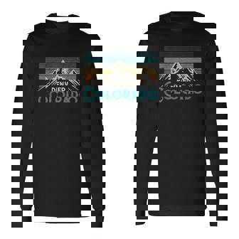 Denver Colorado Vintage Mountains Hiking Souvenir Men Women Long Sleeve T-Shirt T-shirt Graphic Print - Thegiftio