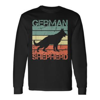 Deutscher Schäferhund Vintage Look Hunde Mama Hunde Papa Langarmshirts - Seseable