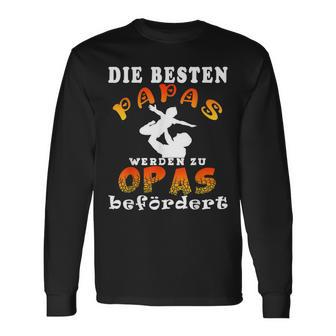 Die Besten Väter Werden Zum Opa Beförder Grossvater Geschenk Langarmshirts - Seseable