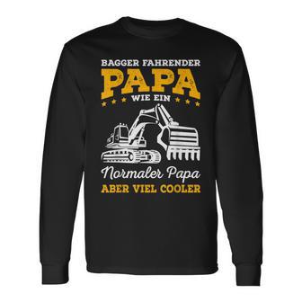 Digger Driving Dad Digger Driver Long Sleeve T-Shirt - Seseable