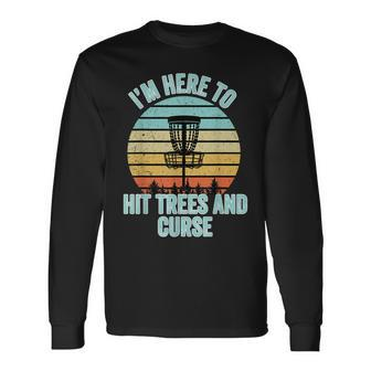 Disc Golf Hit Trees And Curse Retro Disc Golf Gi Long Sleeve T-Shirt T-Shirt | Mazezy