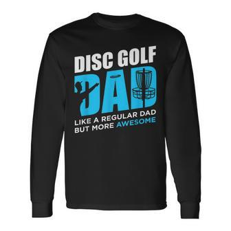 Disc Golf Vintage Disc Golfing Dad Lover Player V2 Long Sleeve T-Shirt - Seseable