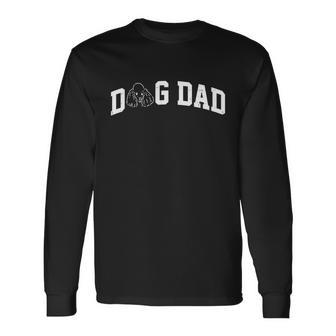 Dog Dad Poodle For Fathers Day Long Sleeve T-Shirt - Monsterry DE