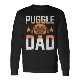 Dog Lover Fathers Day Puggle Dad Pet Owner Animal Puggle Long Sleeve T-Shirt T-Shirt | Mazezy