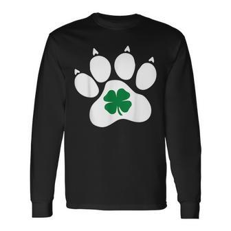 Dog St Patricks Day Shamrock Dog Long Sleeve T-Shirt T-Shirt | Mazezy
