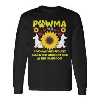 Dog Sunflower Grandmother Dog Lover Paw Flower With Hearts 517 Paws Long Sleeve T-Shirt - Monsterry CA