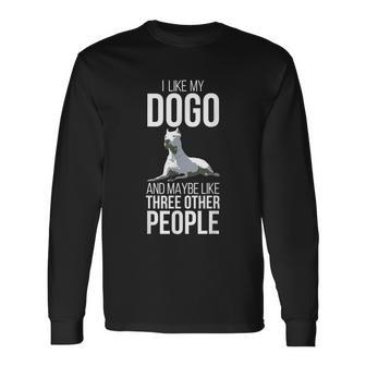 Dogo Argentino Dog Pet Love Rescue Retro Men Women Bark Paw Long Sleeve T-Shirt - Monsterry UK