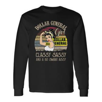 Dollar General Girl Classy Sassy And A Bit Smart Assy Vintage Shirt Men Women Long Sleeve T-Shirt T-shirt Graphic Print - Thegiftio UK