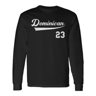 Dominicana Flag Rd Dominican Republic Baseball Jersey 23 Long Sleeve T-Shirt T-Shirt | Mazezy