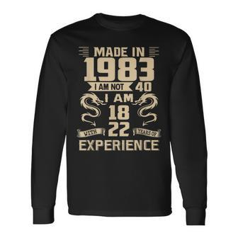 Dragon Made In 1983 40Th Birthday 40 Years Old Long Sleeve T-Shirt - Seseable