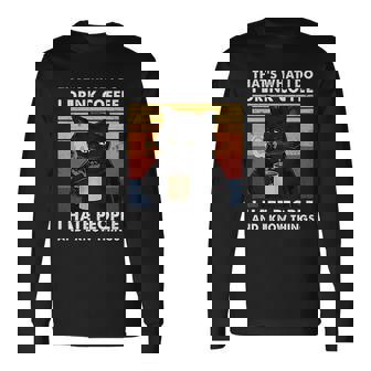 That Is What I Do I Drink Coffee I Hate People Black Cat Men Women Long Sleeve T-Shirt T-shirt Graphic Print - Thegiftio