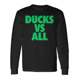 Ducks Vs All Long Sleeve T-Shirt T-Shirt | Mazezy