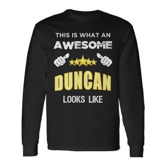 Duncan Last Name Names Long Sleeve T-Shirt - Seseable