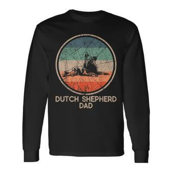 Dutch Shepherd Dog Vintage Dutch Shepherd Dad Long Sleeve T-Shirt - Seseable