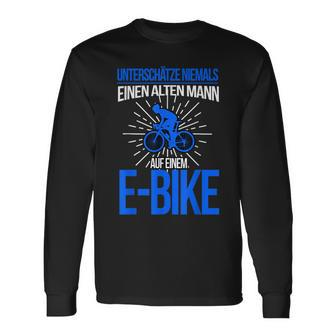 E-Bike Herren Spruch Elektrofahrrad Mann Fahrrad Langarmshirts - Seseable