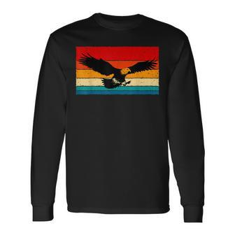 Eagle Retro Eagle Bald Eagle Eagle Lover Long Sleeve T-Shirt | Mazezy