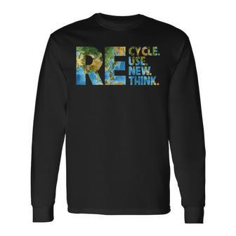 Earth Day 2023 Recycle Reuse Renew Rethink Long Sleeve T-Shirt T-Shirt | Mazezy