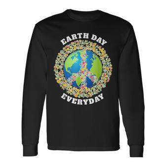 Earth Day Everyday Peace Symbol Environmental Earth Day Long Sleeve T-Shirt T-Shirt | Mazezy
