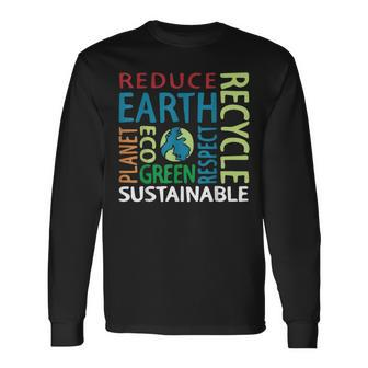 Earth Day Save Planet Rescue Animals Recycle Plastics Long Sleeve T-Shirt T-Shirt | Mazezy